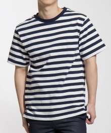 Lon 1:1 Stripe 1/2 T - NAVY