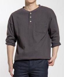 Henly Neck Pocket 7Cut T - CHARCOAL