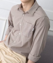 Cl Check Pocket Shirts - BROWN