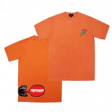 트립션 마약 피자 티셔츠 - 오렌지