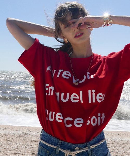 라티젠() LB AEQ T-SHIRT(RED) 상품 이미지