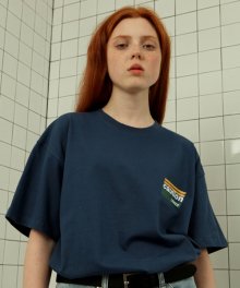 [로너] 커션 티셔츠-다크블루
