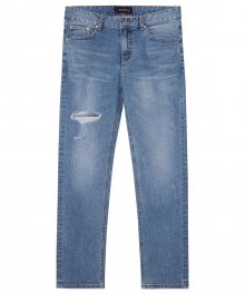 M#1352 blueage washed crop jeans