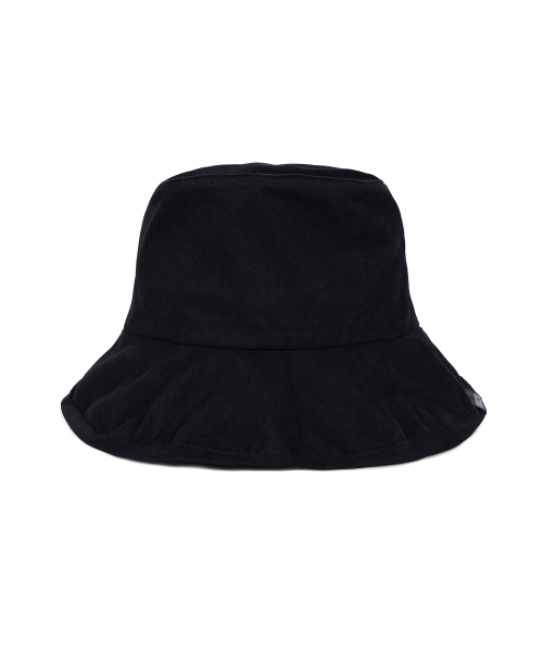 바잘() 와이드 브림 워싱 버킷햇 블랙 상품 이미지