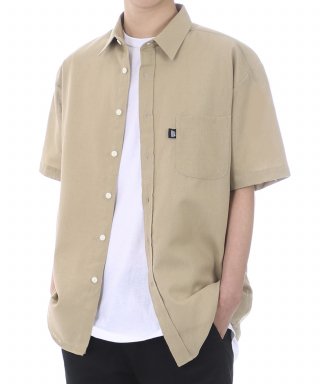 쟈니웨스트(JHONNY WEST) Ramie Half Shirts (Beige)