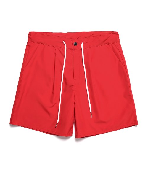 피피피(ppp) NYLON STRING BORDER SHORTS (RED)
