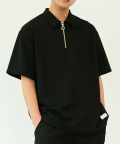 TP76 PULLOVER HALF SHIRTS (BLACK)