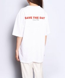 SAVE THE DATE T-SHIRTS WHITE