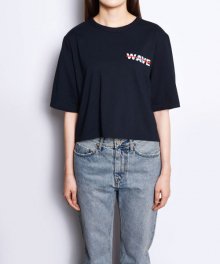 WAVE CROPPED T-SHIRTS CHACOAL