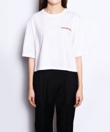WAVE CROPPED T-SHIRTS WHITE
