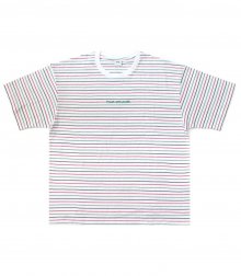 [Fresh anti youth] Multi Stripe T-Shirts - White