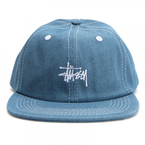 스투시(STUSSY) [스투시] STUSSY CONTRAST STITCH DENIM STRAPBACK (TEAL)  [131677-TEAL] - 사이즈 & 후기 | 무신사