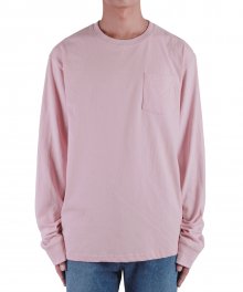 긴팔 포켓 티셔츠 (핑크)
