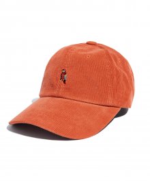 KANCO CORDUROY CURVED 6PANEL CAP orange