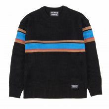 크루 넥 스웨터-블랙