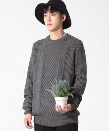 Twisted Knit Charcoal