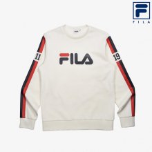 [휠라] (공용) FILA 리니어 로고 배색 스웨트셔츠 (FS2POZ3631XOWH)