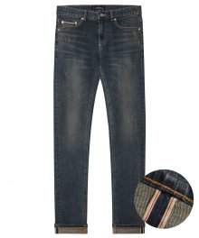 M#1395 goldrush selvedge washed jeans