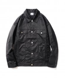 Coating Trucker Jacket Black