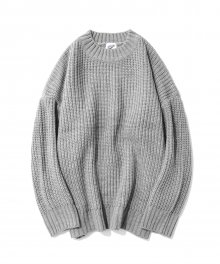 Over Crew Neck Knit Gray