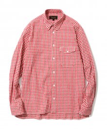 17fw relax check shirts red
