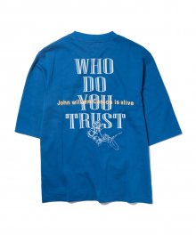 트러스트 7부 티셔츠 - BLUE