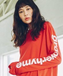 2017 SLEEVE LETTERING T-SHIRTS (RED) [GTS009F33RE]