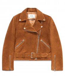 WOMENS BELTED RIDERS JACKET HS [CAMEL]