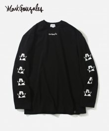 COVERNAT X MARK GONZALES L/S ARTWORK GRAPHIC T-SHIRTS BLACK