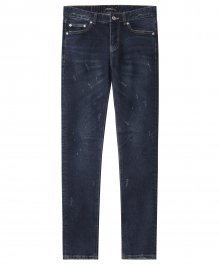 M#1398 navy blue washed jeans