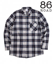 2721 Flannel check shirts (Navy)