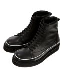 릴리즘프로덕트(RELIZMPRODUCT) RELIZMPRODUCT Oil Washing Black Leather Piping Boots