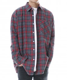 TP77 FLANNEL OVERSIZE SHIRTS (GRAY)