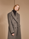 OVER SHOULDER TAILORED DOUBLE COAT_GRAY