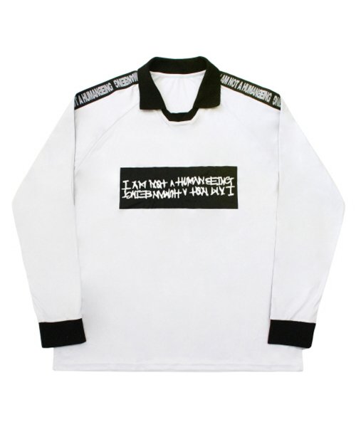 아임낫어휴먼비잉(I AM NOT A HUMAN BEING) Basic Logo Tape Soccer Jersey - White - 사이즈 & 후기 | 무신사