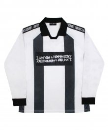 Basic Logo Tape Soccer Jersey - Black/White