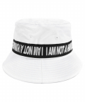 Basic Logo Tape Bucket Hat - White