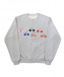 Button Detail Sweatshirts - Grey