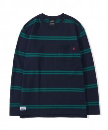 2017 STRIPES LONG SLEEVE T-SHIRTS (GREEN) [GTS006F33GR]