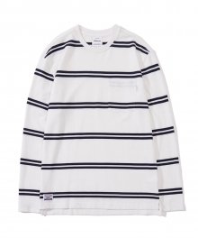 2017 STRIPES LONG SLEEVE T-SHIRTS (WHITE) [GTS006F33WH]