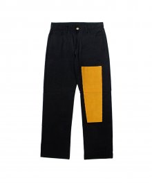 Simple Patchwork Pants - Black/Yellow