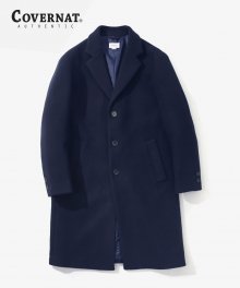 WOOL CASHMERE CHESTER COAT NAVY