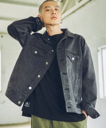 2017 DENIM JACKET (BLACK) [GJK002F33BK]