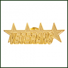 24K GOLD PLATED VETERAN BADGE