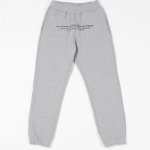 EMBROIDERED HEAVY SWEAT PANTS - GREY