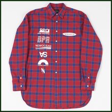 SPONSOR LONG CHECK  SHIRT - RED