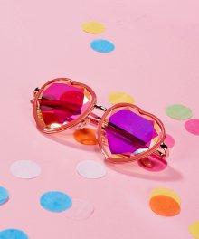 (S-0006)HOLES HEART GLASSES PINK