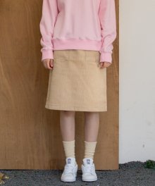 MG7F CORDUROY SLIT SKIRT (BEIGE)