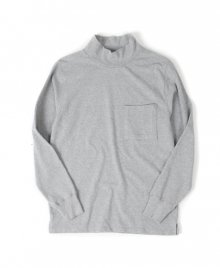 MOCK NECK POCKET TEE[GRAY]