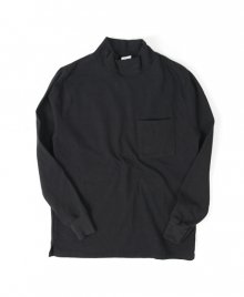 MOCK NECK POCKET TEE[BLACK]